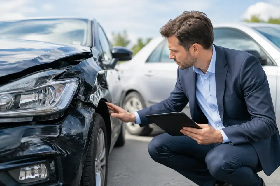 Kfz Sachverständiger Verden nach dem Unfall – Symbolbild (KI-generiert)